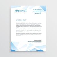 blue abstract business letterhead design vector