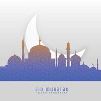 eid festival beautiful greeting scene background vector