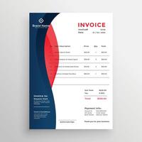 modern professional invoice template design vector