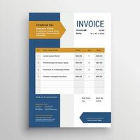professional business invoice template design vector
