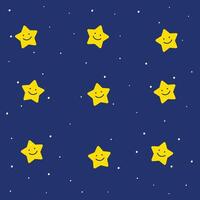 cute stars pattern for kids vector