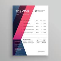 modern invoice template for your business vector