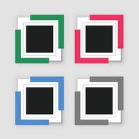 four empty infographic frame set vector