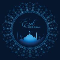 eid mubarak festival greeting background vector