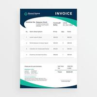 elegant professional invoice template design vector