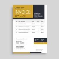 modern business invoice template design vector