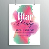 invitation template design of iftar party vector