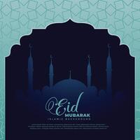 eid mubarak festival holiday background vector