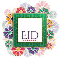 eid Mubarak islámico saludo antecedentes vector