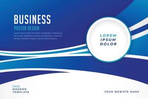modern blue business presentation template vector