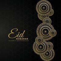 eid Mubarak antecedentes con islámico modelo vector