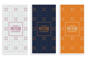 beautiful elegant floral pattern banners set vector