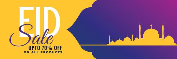 eid festival sale banner design vector