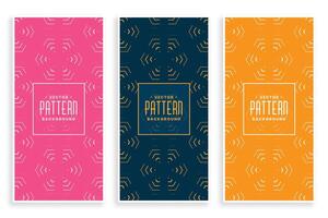 abstract line style hexagonal patterns set vector