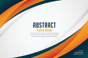 elegant wave presentation abstract banner design vector