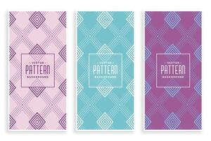 creative diamond lines pattern in soft colors vector