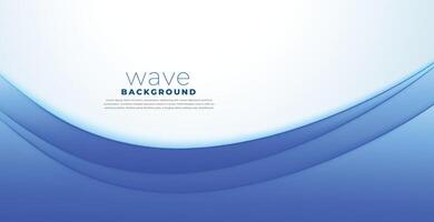 business style presentation blue wave background vector