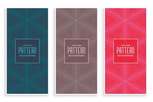 abstract triangle repeat pattern in line style vector