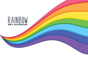 colorful wavy rainbow flow background vector