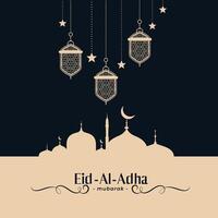 traditional islamic eid al adha festival background vector