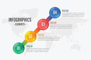 cuatro pasos infografía cronograma diseño modelo vector