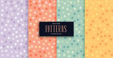 beautiful circles patterns set in many colors vector