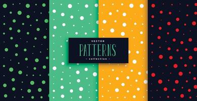 polka style colorful circles pattern set design vector