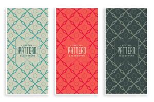 abstract retro colors decorative pattern design banners vector