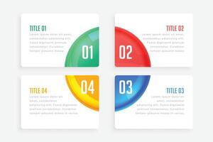 four steps elegant infographic design template vector