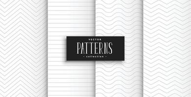 elegant clean white minimal geometric patterns set vector