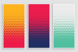 triangle halftone pattern in different colors vector