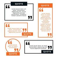 line style geometric quotes template set design vector
