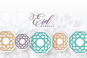 eid Mubarak islámico festival decorativo antecedentes diseño vector