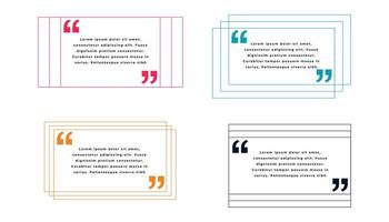 collection of quote box frame template for web talk or comment vector