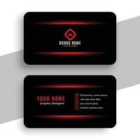 oscuro negro negocio identidad tarjeta modelo para oficina negocio vector