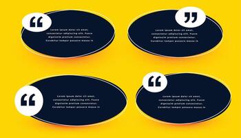 modern quote mark frame template in collection vector