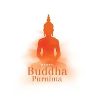 contento Buda purnima o vesak día saludo antecedentes diseño vector