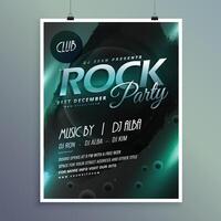 club rock party music flyer template vector