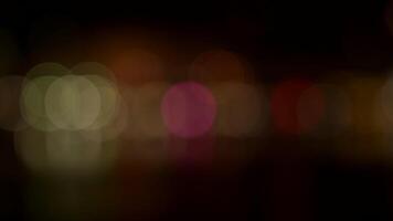 Colorful Urban Night City Lights Bokeh Background video