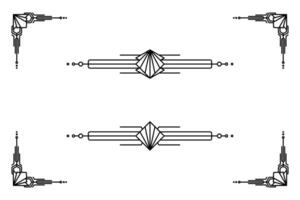 Arte deco línea borde. moderno Arábica oro marcos, decorativo líneas fronteras y geométrico dorado etiqueta marco diseño elementos vector