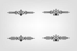 Art deco line border. Modern arabic gold frames, decorative lines borders and geometric golden label frame design elements vector