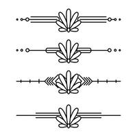 Art deco line border. Modern arabic gold frames, decorative lines borders and geometric golden label frame design elements vector