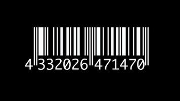 Digital Barcode Numbers Data Scanning Information Background video