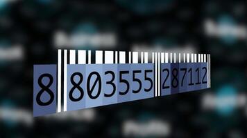 Digital Barcode Numbers Data Scanning Information Background video