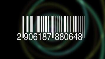 Digital Barcode Numbers Data Scanning Information Background video