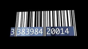 Digital Barcode Numbers Data Scanning Information Background video