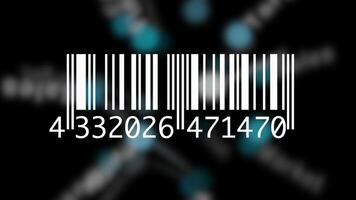 Tracking Bar Code Identification Sticker Label Barcodes Number Motion Graphic video