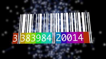 Digital Barcode Numbers Data Scanning Information Background video