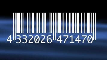 Tracking Bar Code Identification Sticker Label Barcodes Number Motion Graphic video