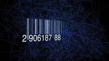 Digital Barcode Zahlen Daten Scannen Information Hintergrund video
